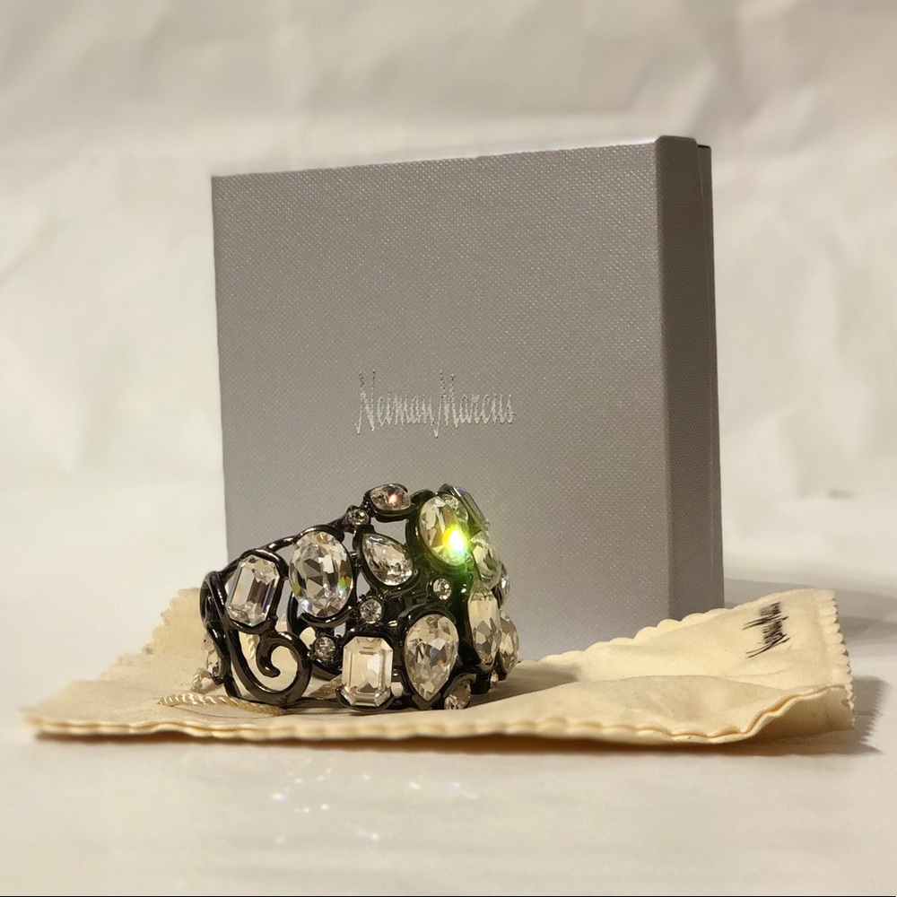 Nieman Marcus Real Crystal Cuff Bracelet - Picture 2 of 5